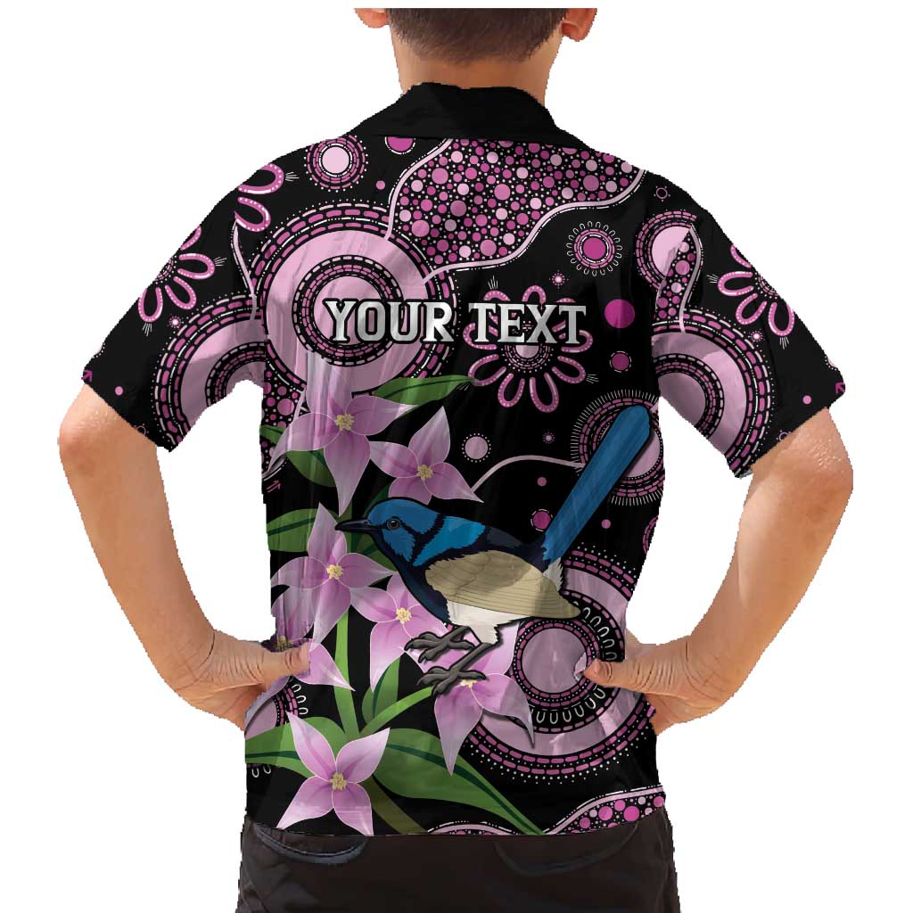 Personalised Australia Boronia And Malurus Cyaneus Family Matching Mermaid Dress and Hawaiian Shirt Aboriginal Art