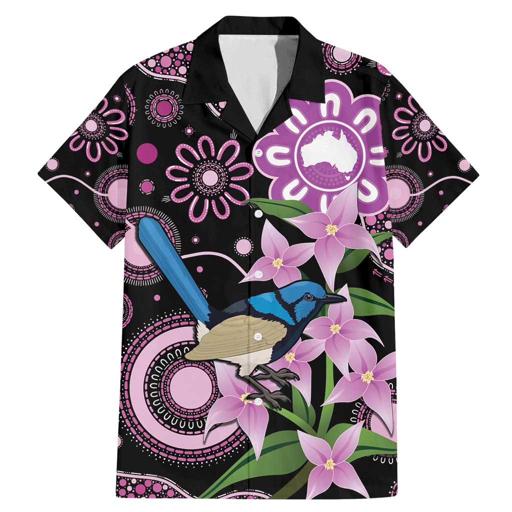 Personalised Australia Boronia And Malurus Cyaneus Family Matching Mermaid Dress and Hawaiian Shirt Aboriginal Art