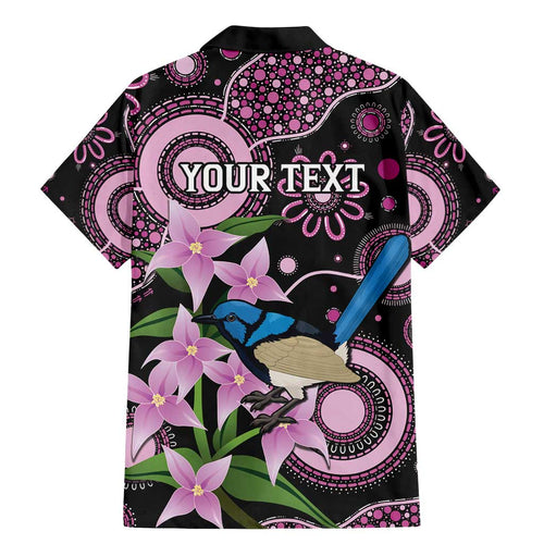 Personalised Australia Boronia And Malurus Cyaneus Family Matching Mermaid Dress and Hawaiian Shirt Aboriginal Art
