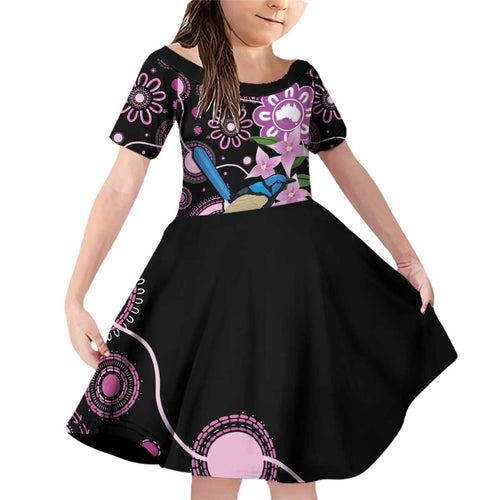 Personalised Australia Boronia And Malurus Cyaneus Family Matching Off Shoulder Short Dress and Hawaiian Shirt Aboriginal Art