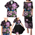 Personalised Australia Boronia And Malurus Cyaneus Family Matching Puletasi and Hawaiian Shirt Aboriginal Art