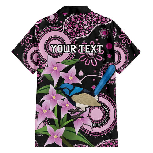 Personalised Australia Boronia And Malurus Cyaneus Family Matching Summer Maxi Dress and Hawaiian Shirt Aboriginal Art