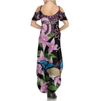 Personalised Australia Boronia And Malurus Cyaneus Family Matching Summer Maxi Dress and Hawaiian Shirt Aboriginal Art