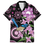 Personalised Australia Boronia And Malurus Cyaneus Family Matching Tank Maxi Dress and Hawaiian Shirt Aboriginal Art
