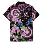Personalised Australia Boronia And Malurus Cyaneus Family Matching Tank Maxi Dress and Hawaiian Shirt Aboriginal Art