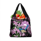 Personalised Australia Boronia And Malurus Cyaneus Grocery Bag Aboriginal Art