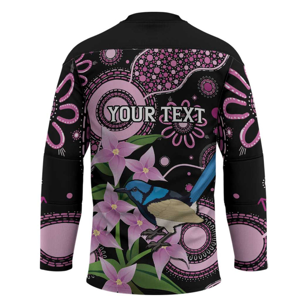 Personalised Australia Boronia And Malurus Cyaneus Hockey Jersey Aboriginal Art - Aussie Hoodie