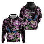 Personalised Australia Boronia And Malurus Cyaneus Hoodie Aboriginal Art