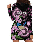 Personalised Australia Boronia And Malurus Cyaneus Hoodie Dress Aboriginal Art