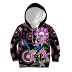 Personalised Australia Boronia And Malurus Cyaneus Kid Hoodie Aboriginal Art