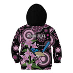 Personalised Australia Boronia And Malurus Cyaneus Kid Hoodie Aboriginal Art