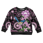 Personalised Australia Boronia And Malurus Cyaneus Kid Ugly Christmas Sweater Aboriginal Art - Aussie Hoodie