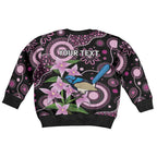 Personalised Australia Boronia And Malurus Cyaneus Kid Ugly Christmas Sweater Aboriginal Art - Aussie Hoodie