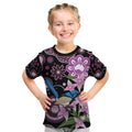 Personalised Australia Boronia And Malurus Cyaneus Kid T Shirt Aboriginal Art