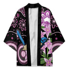 Personalised Australia Boronia And Malurus Cyaneus Kimono Aboriginal Art - Aussie Hoodie