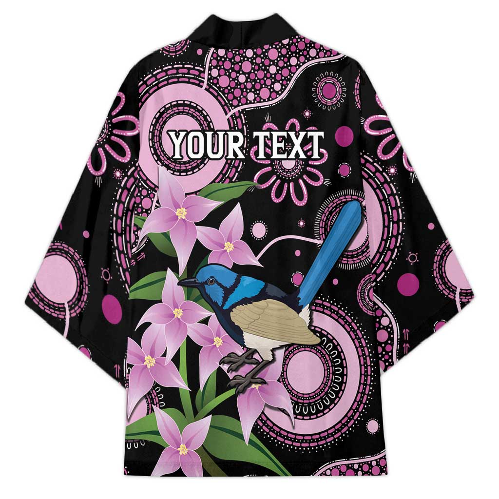 Personalised Australia Boronia And Malurus Cyaneus Kimono Aboriginal Art - Aussie Hoodie