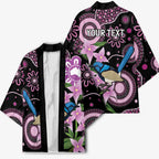 Personalised Australia Boronia And Malurus Cyaneus Kimono Aboriginal Art - Aussie Hoodie