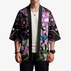 Personalised Australia Boronia And Malurus Cyaneus Kimono Aboriginal Art - Aussie Hoodie