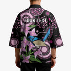 Personalised Australia Boronia And Malurus Cyaneus Kimono Aboriginal Art - Aussie Hoodie