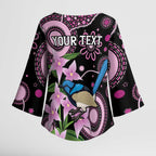 Personalised Australia Boronia And Malurus Cyaneus Kimono Sleeve Blouse Aboriginal Art - Aussie Hoodie