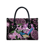 Personalised Australia Boronia And Malurus Cyaneus Leather Bag Aboriginal Art - Aussie Hoodie