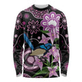Personalised Australia Boronia And Malurus Cyaneus Long Sleeve Shirt Aboriginal Art