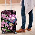Personalised Australia Boronia And Malurus Cyaneus Luggage Cover Aboriginal Art