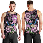 Personalised Australia Boronia And Malurus Cyaneus Men Tank Top Aboriginal Art