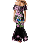 Personalised Australia Boronia And Malurus Cyaneus Mermaid Dress Aboriginal Art