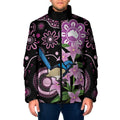 Personalised Australia Boronia And Malurus Cyaneus Padded Jacket Aboriginal Art - Aussie Hoodie