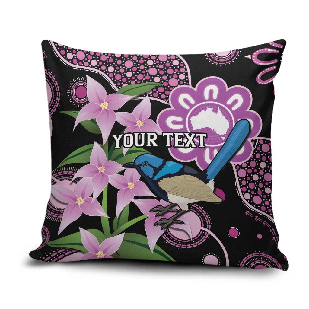 Personalised Australia Boronia And Malurus Cyaneus Pillow Cover Aboriginal Art - Aussie Hoodie