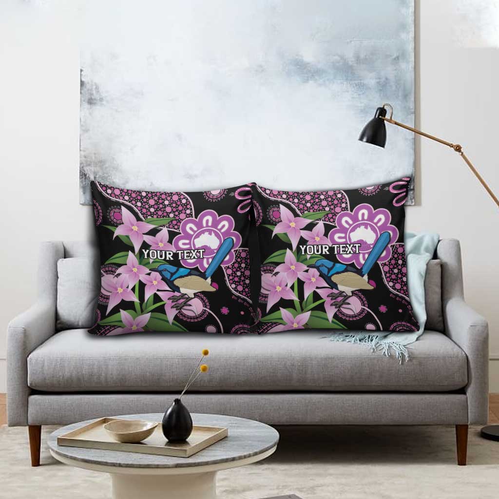 Personalised Australia Boronia And Malurus Cyaneus Pillow Cover Aboriginal Art - Aussie Hoodie