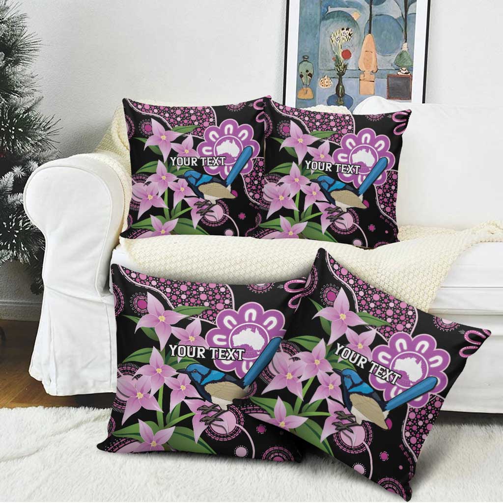 Personalised Australia Boronia And Malurus Cyaneus Pillow Cover Aboriginal Art - Aussie Hoodie