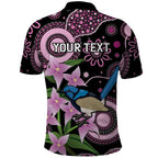 Personalised Australia Boronia And Malurus Cyaneus Polo Shirt Aboriginal Art