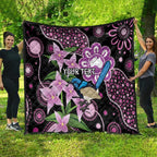 Personalised Australia Boronia And Malurus Cyaneus Quilt Aboriginal Art