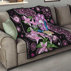 Personalised Australia Boronia And Malurus Cyaneus Quilt Aboriginal Art