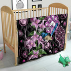 Personalised Australia Boronia And Malurus Cyaneus Quilt Aboriginal Art