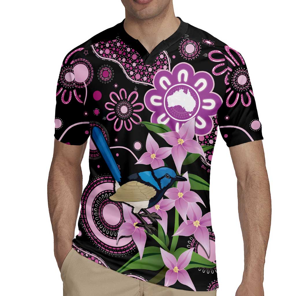 Personalised Australia Boronia And Malurus Cyaneus Rugby Jersey Aboriginal Art