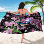 Personalised Australia Boronia And Malurus Cyaneus Sarong Aboriginal Art