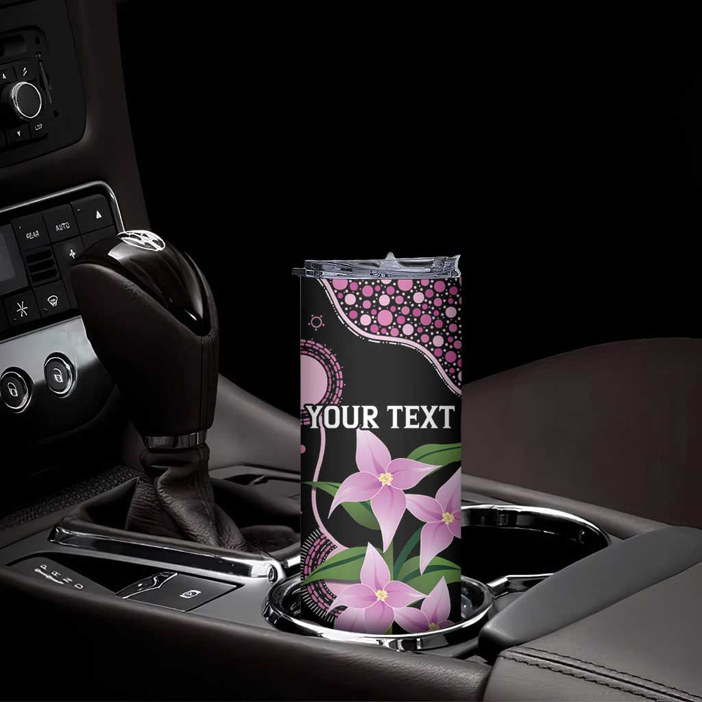 Personalised Australia Boronia And Malurus Cyaneus Skinny Tumbler Aboriginal Art