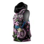 Personalised Australia Boronia And Malurus Cyaneus Sleeveless Hoodie Aboriginal Art - Aussie Hoodie