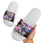 Personalised Australia Boronia And Malurus Cyaneus Slide Sandals Aboriginal Art - Aussie Hoodie