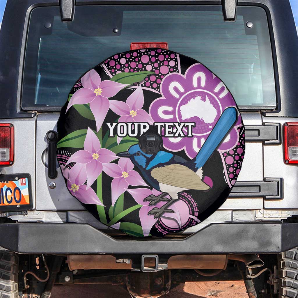 Personalised Australia Boronia And Malurus Cyaneus Spare Tire Cover Aboriginal Art