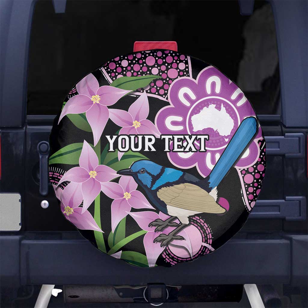 Personalised Australia Boronia And Malurus Cyaneus Spare Tire Cover Aboriginal Art