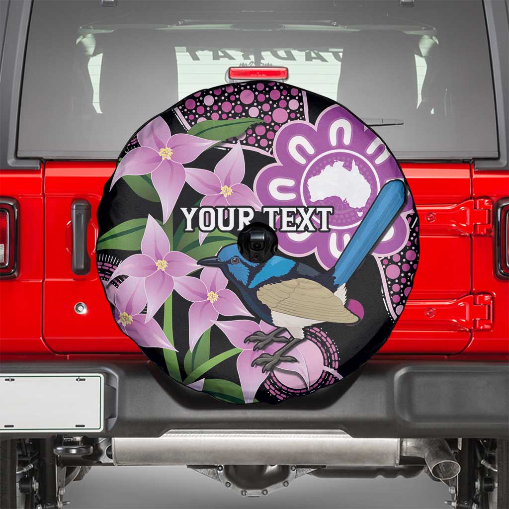 Personalised Australia Boronia And Malurus Cyaneus Spare Tire Cover Aboriginal Art