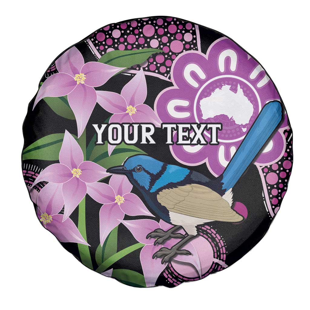 Personalised Australia Boronia And Malurus Cyaneus Spare Tire Cover Aboriginal Art