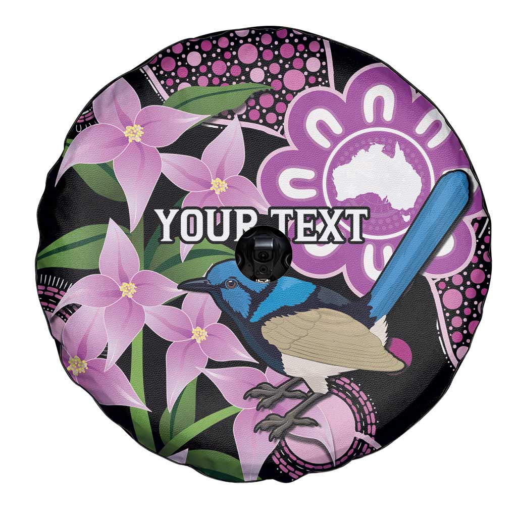 Personalised Australia Boronia And Malurus Cyaneus Spare Tire Cover Aboriginal Art