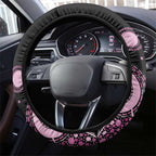 Australia Boronia And Malurus Cyaneus Steering Wheel Cover Aboriginal Art
