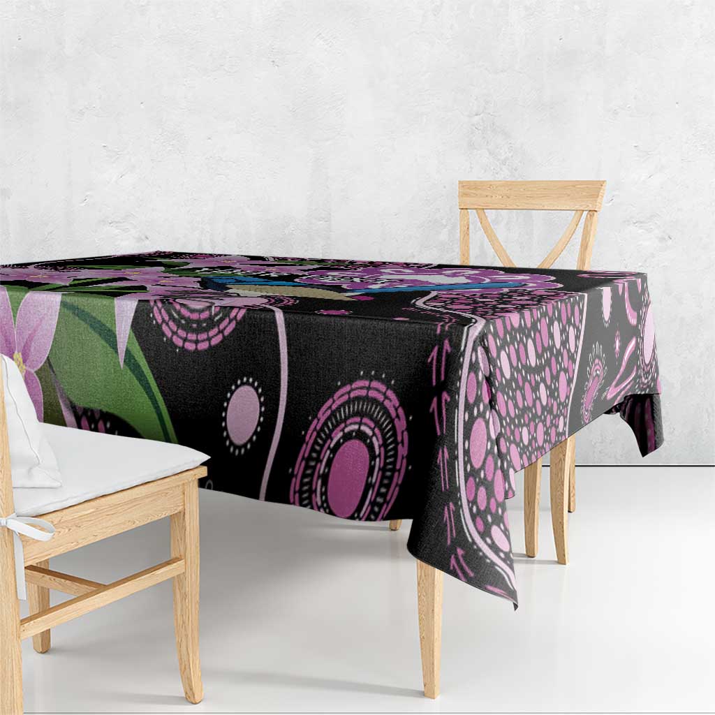 Personalised Australia Boronia And Malurus Cyaneus Tablecloth Aboriginal Art