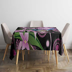 Personalised Australia Boronia And Malurus Cyaneus Tablecloth Aboriginal Art